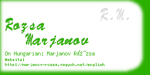 rozsa marjanov business card